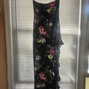 Floral Strapless Maxi Dress